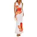 ZESICA Women39s Summer Floral Halter Neck Sleeveless