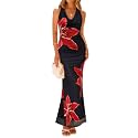 ZESICA Women39s Summer Floral Halter Neck Sleeveless