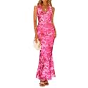 ZESICA Women39s Summer Floral Halter Neck Sleeveless
