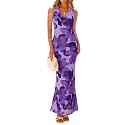 ZESICA Women39s Summer Floral Halter Neck Sleeveless