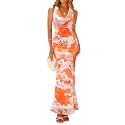 ZESICA Women39s Summer Floral Halter Neck Sleeveless