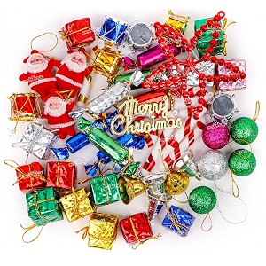 zest 4 toyz christmas decorations with bells candy sticks stars gift boxes and santa ornaments christmas tree decoration items festive tree decorations for christmas tree - 54 pcs multicolor