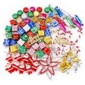Zest 4 Toyz 90 PCS Christmas Tree Assorted Decoration Set (Balls, Bells, Gifts, Drums, Candy Sticks & Santa Claus)
