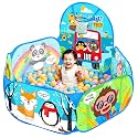 Zest 4 Toyz Animal Ball Pool for Kids Ball Pit Foldable Ball Play Pool with Basketball Hoop Ball Tub Play Pool Large Pop-Up Play Pit Indoor and Outdoor Playpen for Boys and Girls (Balls Not Included)