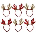 Zest 4 Toyz Christmas Accessories for Kids, Party, Decoration, Festival Fun RANDOM DESIGNS, 6 GLITTER HAIR BAND