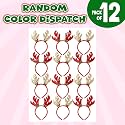 Zest 4 Toyz Colorful Christmas Headband Antlers Ear Hair Hoop For Kid, Christmas Party Hair Accessories Deer Hair Band,Party Props Christmas Decoration,Christmas Fun- PACK OF 12-Assorted Color