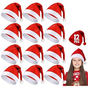 zest 4 toyz christmas hats santa claus caps for kids free size xmas caps pack of 12