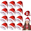 Zest 4 Toyz Christmas Hats, Santa Claus Caps for Kids, Free Size, Xmas Caps ((Pack of 12))