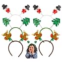 Zest 4 Toyz Colorful Christmas Headband Antlers Ear Hair Hoop For Kid, Christmas Party Hair Accessories Deer Hair Band,Party Props Christmas Decoration,Christmas Fun- PACK OF 12-Assorted Color
