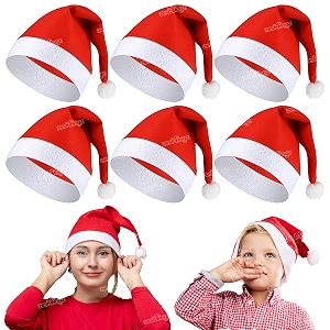 zest 4 toyz christmas santa caps for kids and adults christmas party accessories decoration festival fun xmas caps amp hats pack of 6
