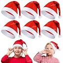 Zest 4 Toyz Christmas Santa Caps for Kids and Adults, Christmas Party Accessories, Decoration, Festival Fun XMAS Caps &amp; Hats (Pack of 6)
