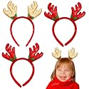 Zest 4 Toyz Colorful Christmas Headband Antlers Ear Hair Hoop for Kid , Christmas Party Hair Accessories Deer Hair Band ,Party Props Christmas Decoration,Christmas Fun- Pack of 3-Assorted Color