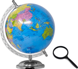 zest 4 toyz globe for kids stem steam educational world globe with 75mm magnifying glass for kidsoffice globepolitical globeglobes for students desk  table top political world globe