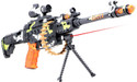 zest 4 toyz Musical Army Style Toy Gun for Kids with Music, Lights and Laser Light Guns & Darts (Multicolor)