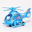 Zest 4 Toyz Musical Helicopter Toy | Plastic Helicopter Air Force Toy | Bump and Go Action with Colourful 3D Lights | Swirls and Music | Pack of 1