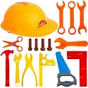 Zest 4 Toyz Mechanics Helmet Tools Kit Toy | Pretend Play | Role Play | Engineer Workshop Toys Set for Boys Girls Children - (Pack of 16 Tools)