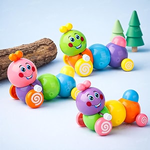 Zest 4 Toyz Wind-Up Caterpillar Toy for