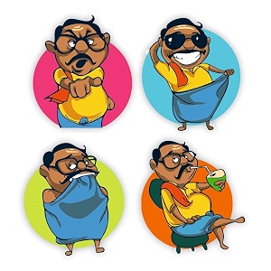 Zesta Wooden Fridge Magnets Set Refrigerator
