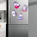 Zesta Wooden Fridge Magnets Set Refrigerator