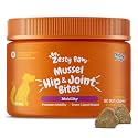 Zesty Paws Mussel Mobility Bites for Dogs - New Zealand Green Lipped Mussel with Natural Glucosamine &amp; Chondroitin + Omega-3 Fatty Acids - Hip &amp; Joint Support Supplement Soft Chews – 90 Count