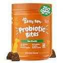 Zesty Paws Probiotics for Dogs, Digestive Enzymes Gut Flora, Digestive Health, Diarrhea &amp; Bowel Support, DE111, Dog Probiotic Soft Chew for Pet Immune System, Pumpkin, 250 Ct