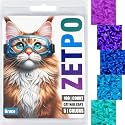 zetpo 100 pcs Cat Nail Caps | Cat Claw Covers | with Adhesives and Applicators (L, Purple, Violet, Blue, Sky Blue, Turquoise)