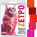 zetpo 100 pcs Cat Nail Caps | Cat Claw Covers | with Adhesives and Applicators (S, Orange, Red, Neon Red, Bright Pink, Rose)