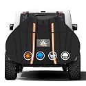 Zettum Bike Cover for Transport 2 Bike - 600D Travel Bike Covers for 2 Bikes on Rear Bike Rack Waterproof & Heavy Duty, Outdoor Full Bicycle Rack Cover for Two Bikes on Car Hitch Storage