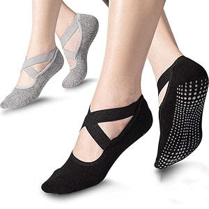 zevon women39s grip socks  anti skid yoga pilates gym socks 1 pair