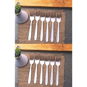 zevora stainless steel dinner fork for homekitchen set of 12 pcs 16 cm