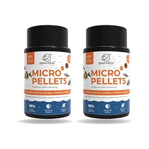 advanced micro pellets 45g x2  high protein fish food for small fish 0308 mm sinking pellets with 88 protein digestibility premium community feed for guppies cichlids barbs tetras