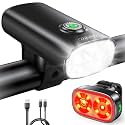 Zewdov 1000LM Bike Lights for Night Riding with Spotlight & Floodlight
