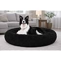 ZEXSAZONE Round Donut Comfortable Durable Both Sides usable and Washable Pet Bed | Cat Bed | Puppy Bed | Cooling Summer Medium Size Pets Dog Bed |Dog Bed for Cats Puppies Labrador Medium Black