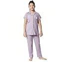ZEYO Girls Night Suit Set Cotton Striped