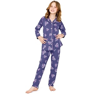 ZEYO Night Suit for Girls Floral Heart