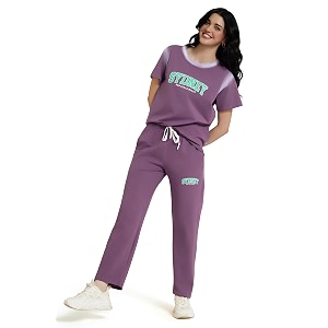ZEYO Night Suit for Womens Typography Printed
