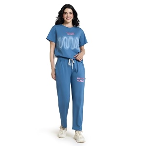 ZEYO Night Suit for Womens Typography Printed