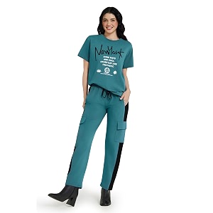 ZEYO Night Suit for Womens Typography Printed