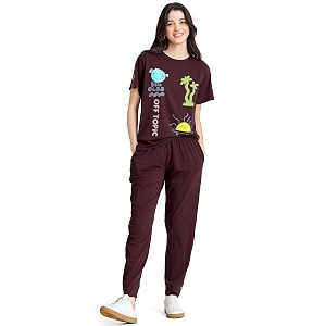 ZEYO Night Suit for Womens Typography Printed