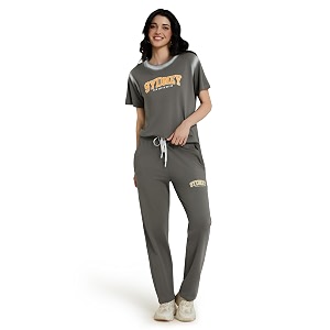 ZEYO Night Suit for Womens Typography Printed
