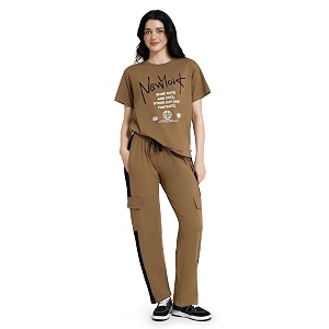 ZEYO Night Suit for Womens Typography Printed