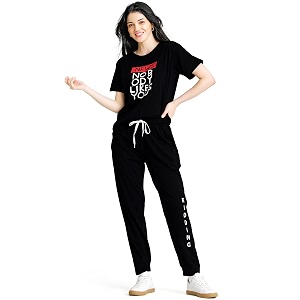 ZEYO Night Suit for Womens Typography Printed