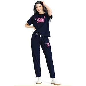 ZEYO Night Suit for Womens Typography Printed