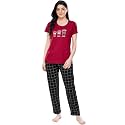 ZEYO Women39s Cotton Checks Printed Relaxed Night
