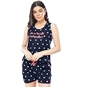 ZEYO Women39s Cotton Heart Printed Relaxed Night