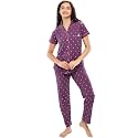 ZEYO Women39s Cotton Heart Printed Stylish Night