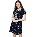 ZEYO Women39s Cotton Night Dress Printed Knee