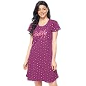 ZEYO Women39s Cotton Night Dress Flash Printed