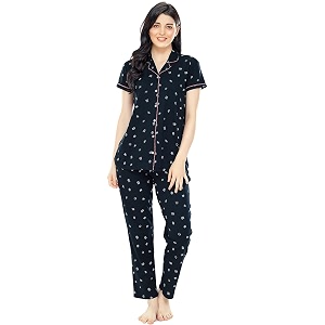 ZEYO Womens Cotton Printed Korean Night Suit