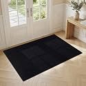 ZGR Dog Door Mat 2 ft x 18 ft, Front Doormat Indoor Outdoor Entrance, Super Absorbent Heavy-Duty Doormats, Traps Dirt &amp; Moisture, Non-Slip Low Profile Entryway Mat, Black